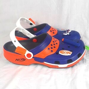 Crocs Nerf Slide Sandals with 4 Charms Unisex Adult Mens Size 10 Womens 12 NEW